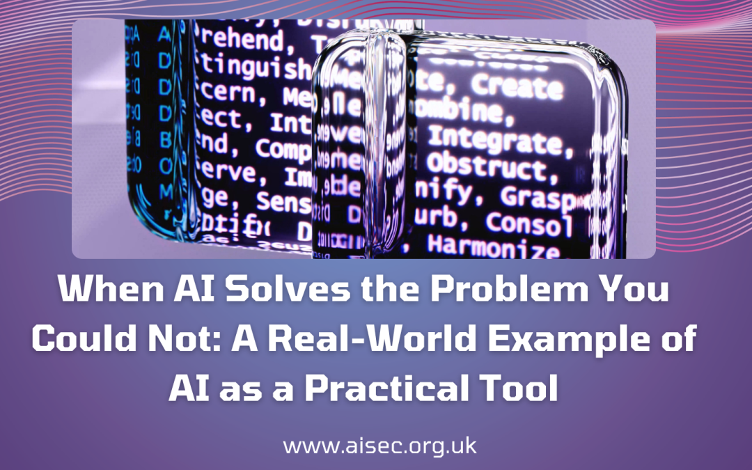 When AI Solves the Problem You Could Not: A Real-World Example of AI as a Practical Tool